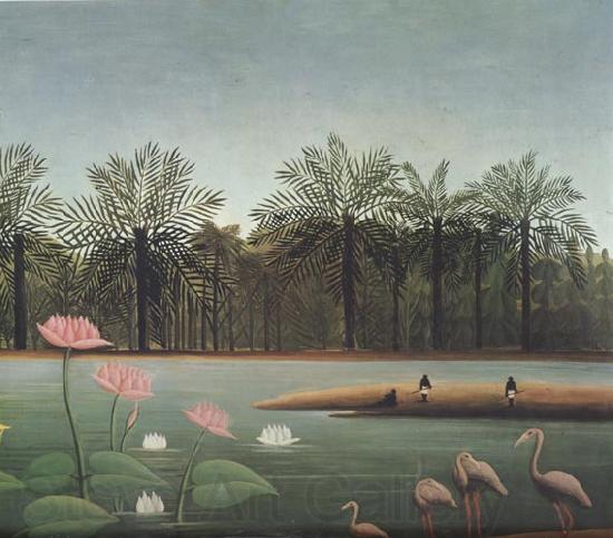Henri Rousseau The Flamingos Norge oil painting art